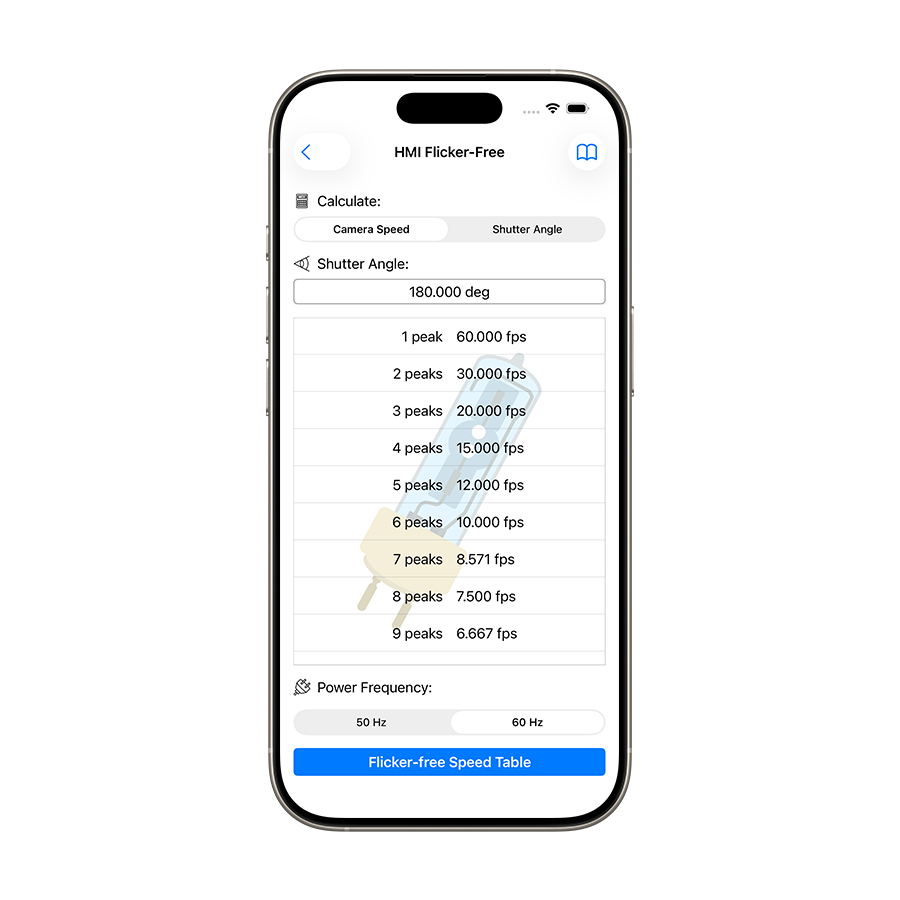 HMI flicker-free calculator