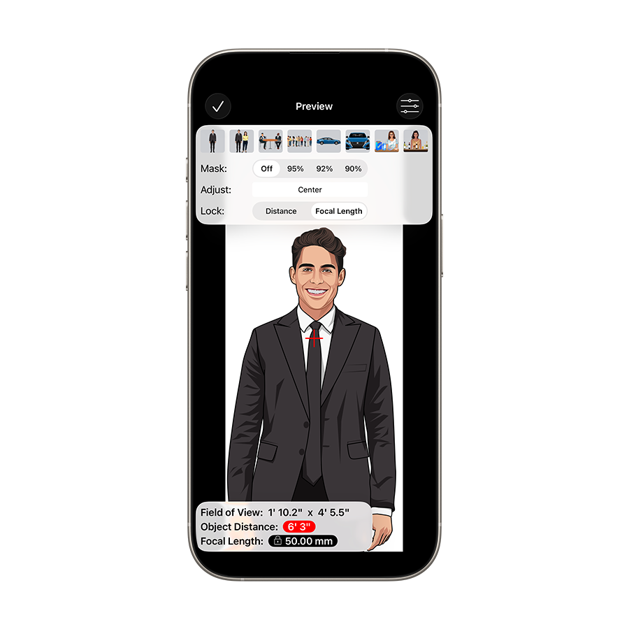 Field of View preview illustrations