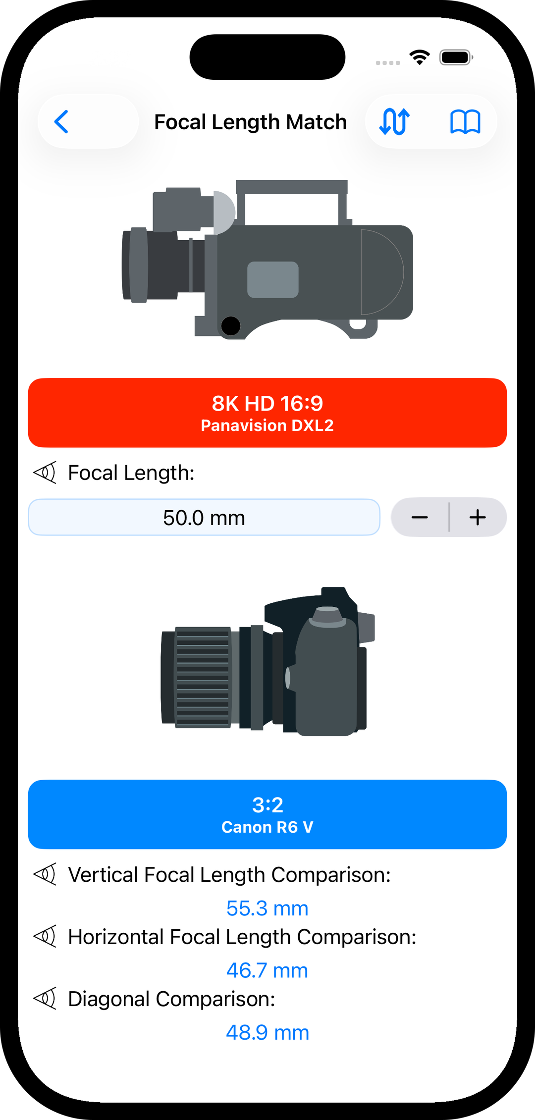 Focal Length Match tool in pCAM Pro