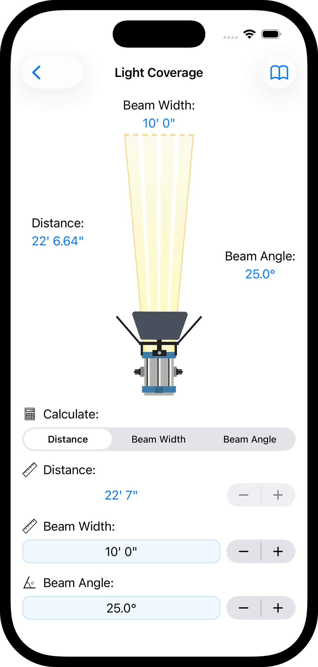 Light Coverage tool in pCAM Pro