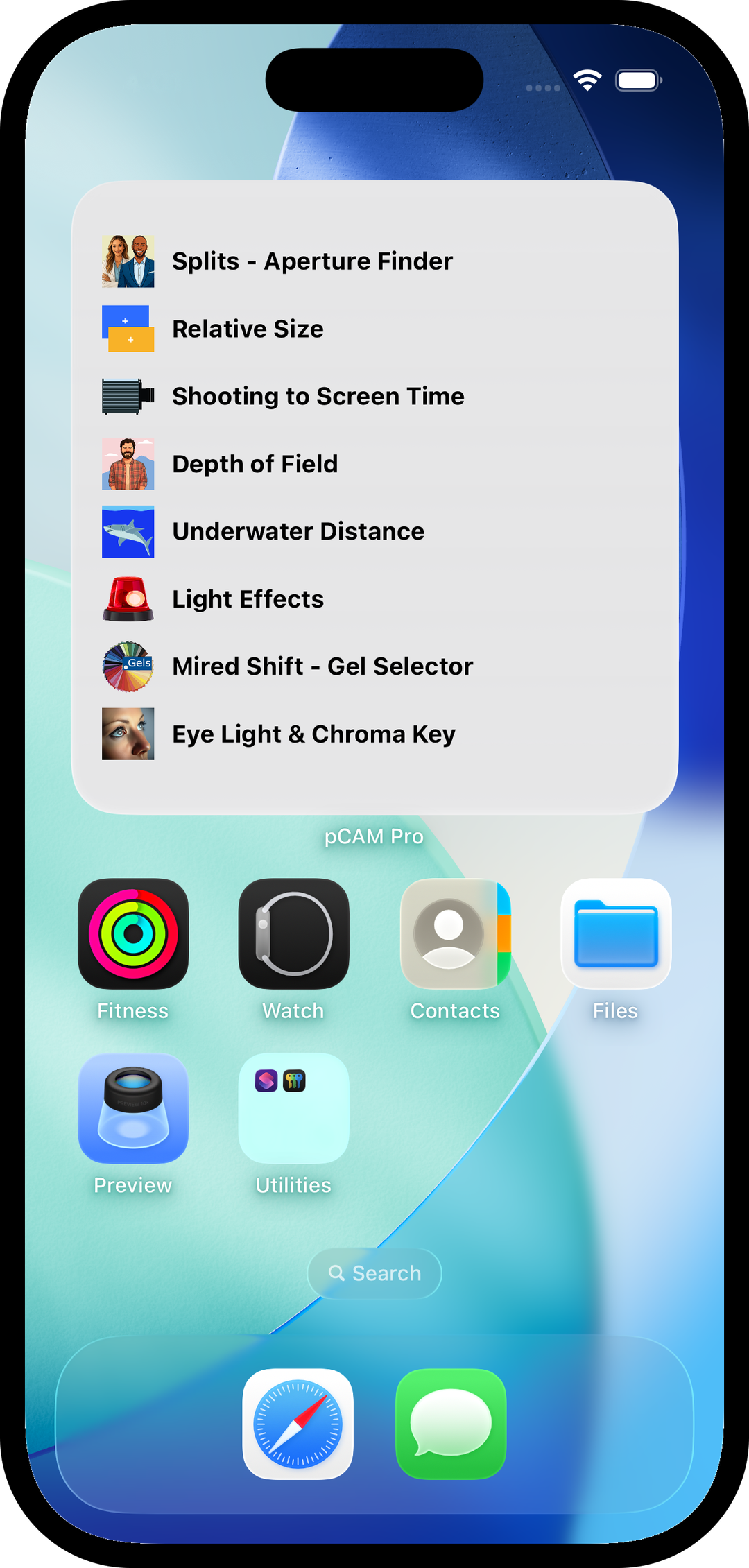 iOS Widget Capable tool in pCAM Pro